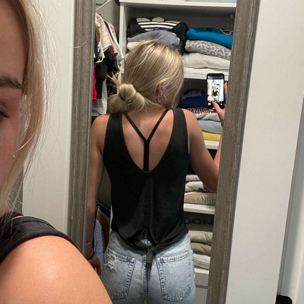 Black breathe on athletic tank